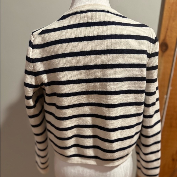 J.Crew Natural/Navy Emilie Sweater Lady Jacket, M - Picture 5 of 5